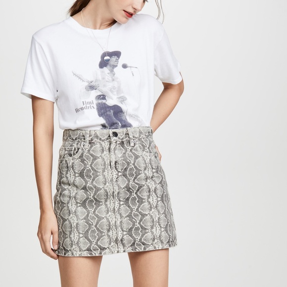 Blank Denim Animal Print snake Mini Skirt women’s Size 31 - Picture 4 of 6